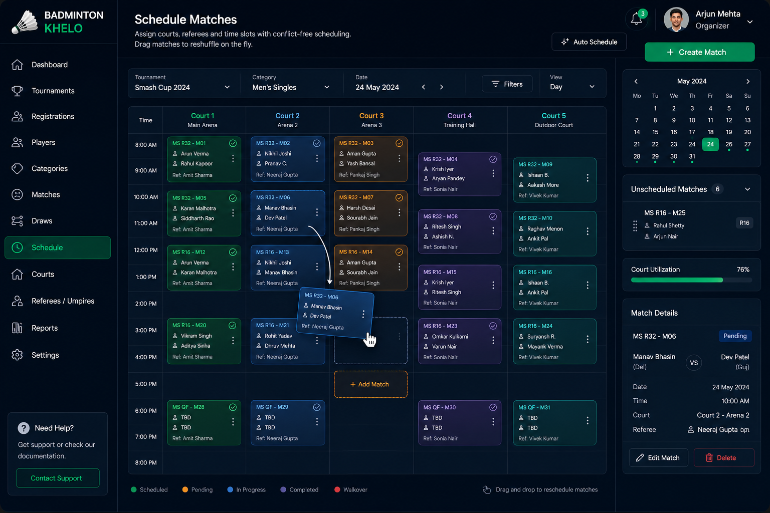 Schedule Matches